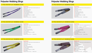 Sangles de levage en polyester, sangles rondes pour le levage de 1t à 50t, sangles de levage en toile, sangles plates colorées - Product Image 5