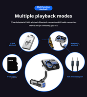 Transmisor FM Inalámbrico para Auto con Carga Rápida Dual USB QC 3.0, Manos Libres, Micrófono Integrado, Reproductor Estéreo MP3/MP4, Cargador de Teléfono