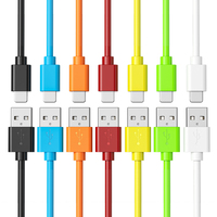 Profesional MFI C48 C189 8 pines Cable de datos de carga rápida Carga rápida Siete colores Rainbow USB Lighting Cable para iPhones móviles