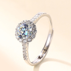 925 Sterling Bạc Cổ Điển Wedding Ban Nhạc Cho Nam Giới Và Phụ Nữ <span class=keywords><strong>Vvs</strong></span> D Màu Moissanite Cho Commuter Đảng Và Kỷ Niệm - Product Image 1