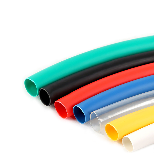 Colorful, insulated, flame-retardant, halogen-free, 2-fold shrinkable heat-shrinkable tube