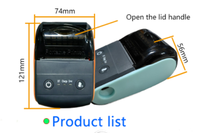 617-R58P Printer Label dan Pemotong Stiker Termal Mini Portabel untuk Smartphone, Cocok untuk Rumah