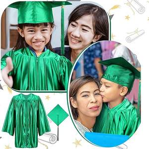 Gorro de Graduación de Poliéster OEM para Jardín de Niños, Varios Colores, Conjunto de Túnica de Graduación para Ceremonia Infantil - Product Image 4