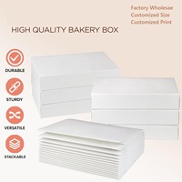 Boîtes à pâtisserie personnalisées en carton pliables pour donuts, biscuits, brownies, gâteaux, emballages alimentaires jetables à ouverture automatique