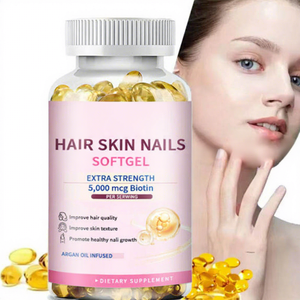 فيتامينات البيوتين والكولاجين من فيتا سبرينج لصحة الشعر والبشرة والأظافر، مكملات غذائية على شكل كبسولات هلامية - Product Image 1