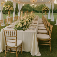 Chaises dorées NIKA, prix d'usine en gros, pour salles de banquet, dîners, mariages en plein air, hôtels, fêtes et événements