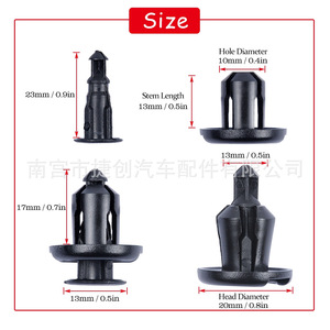 Plastic Nylon Car <b>Clip</b> 91503-SZ3-003 For Honda <b>Bumper</b> Mounting Replacement Repair Auto Fastener - Product Image 2
