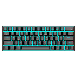 Teclado mecánico T61 60%, 63 teclas, interruptor azul, Mini USB, para juegos con cable, Teclado mecánico óptico retroiluminado RGB a la moda - Product Image 3