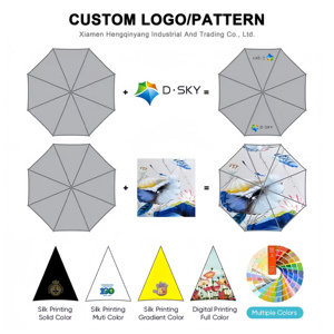 Vente en gros livraison gratuite petit parapluie pliable coupe-vent logo personnalisé impression image personnalisé Uv <span class=keywords><strong>soleil</strong></span> parapluie à trois volets - Product Image 2