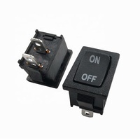 6A250V/10A125V 2Pin interrupteur à bascule PA66 matériel interrupteur à bascule carré fonction marche-arrêt interrupteur à bascule impression ON OFF