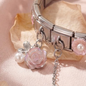 Lot de 18 pièces Ensemble d'outils combinés à motifs papillon et fleur, compatible avec les breloques italiennes et les maillons de bracelet en acier inoxydable de 9 mm, pour bracelet DIY, cadeau chrétien - Product Image 4