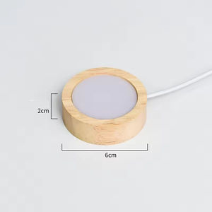 New vòng vuông gỗ LED ánh sáng ban đêm cơ sở bằng gỗ 3D khắc laser LED Đèn cơ sở cho 3D ảo ảnh ánh sáng ban đêm - Product Image 4