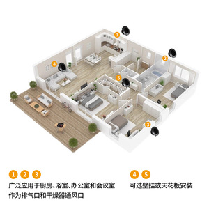 Black Exhaust Vent 10 In Ceiling Louvered Air Diffuser For Office Bathroom Indoor Use - Product Image 5