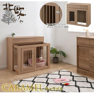 Nordic Style Pet <strong>Cage</strong> with Wooden Storage Champagne Gold Color Fences Pet <strong>Cage</strong> Space Saving <strong>Small</strong> <strong>Dogs</strong> Medium <strong>Dogs</strong> Pet <strong>Cage</strong> - Product Image 4