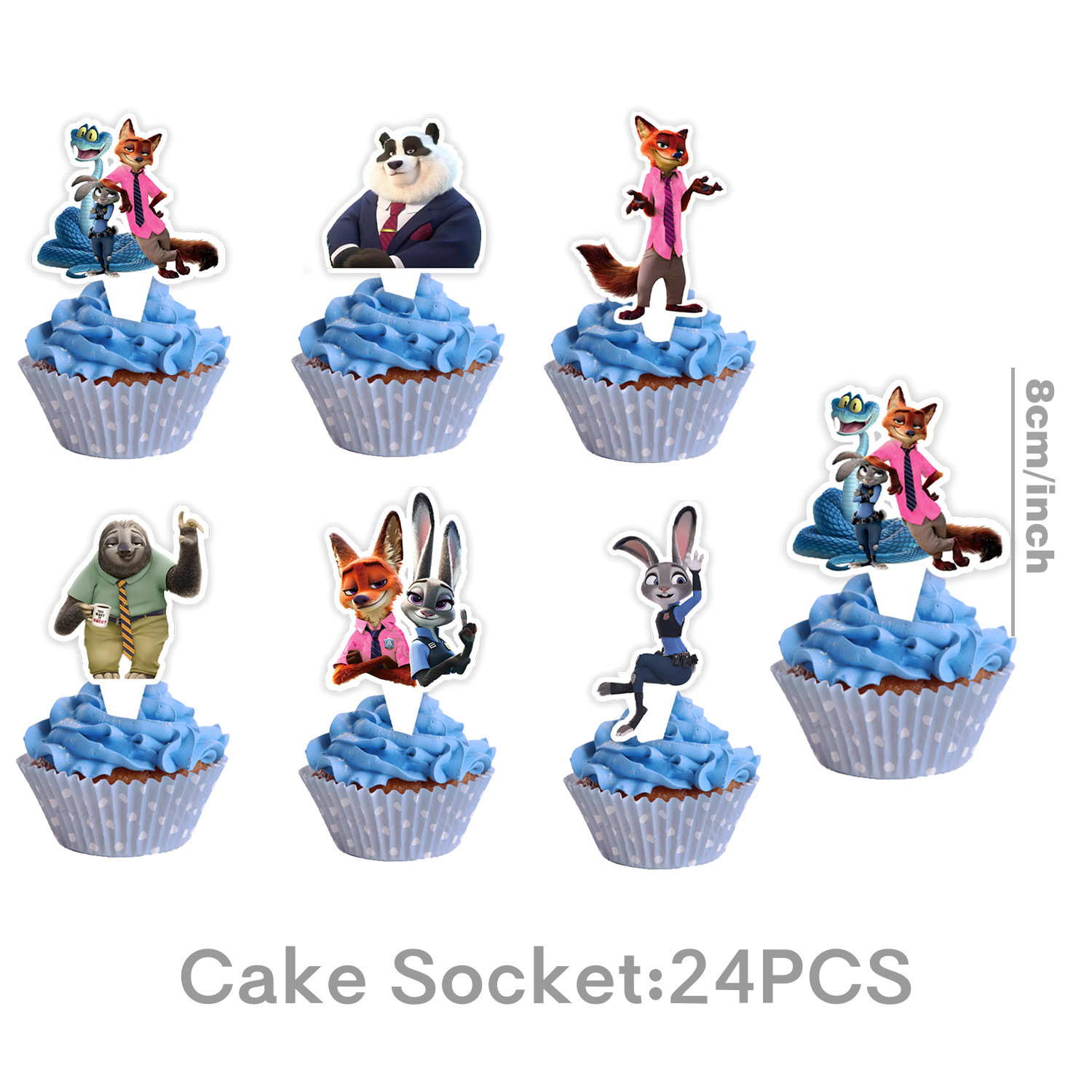 24 décorations pour cupcakes