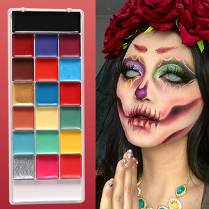 Maquillaje al por menor, 20 colores, seguro, a base de aceite, pintura facial y corporal, pigmento de larga duración <span class=keywords><strong>para</strong></span> <span class=keywords><strong>Halloween</strong></span> y fiestas de niños, fácil de usar - Product Image 5