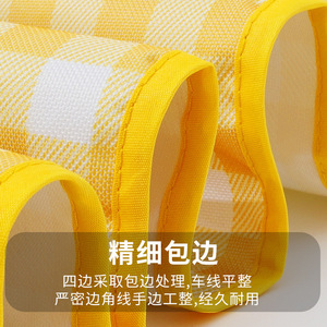 Tapis de pique-nique d'extérieur Doormate, jaune à carreaux, rectangulaire, imperméable, portable, pour une utilisation au printemps - Product Image 1