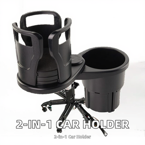 Portavasos Multifuncional 2 en 1 para Auto con Rotación de 360 Grados, Adaptador Universal Enchufable con Base Ajustable y Soporte de Almacenamiento Fijo - Product Image 2