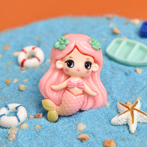Encantadores Dijes de Resina de Sirena Oceánica para Joyería DIY, Accesorios para Collares y Decoración de Fundas de Teléfono - Product Image 2