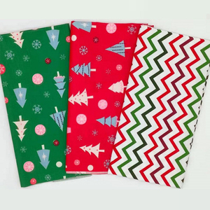 Tissu popeline à carreaux de Noël en coton biologique, ensemble de <span class=keywords><strong>patchwork</strong></span> de 16 pièces, léger, largeur 160 cm, pour décorations - Product Image 4