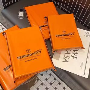 Marca de lujo con logotipo estampado naranja <span class=keywords><strong>Poly</strong></span> Mailers Express ropa de plástico bolsa de envío <span class=keywords><strong>Eco</strong></span> compostable bolsa de polietileno franqueo sobre bolsa - Product Image 2