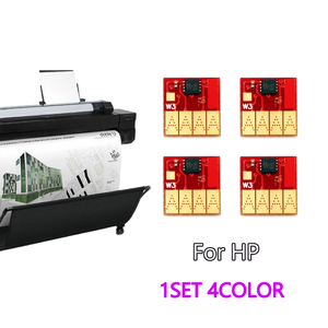 Chip de Reinicio Automático 711 711XL H711 de 4 Colores para <span class=keywords><strong>HP</strong></span> <span class=keywords><strong>Designjet</strong></span> <span class=keywords><strong>T120</strong></span> T520, Sistema CISS para <span class=keywords><strong>Plotter</strong></span> HP711 y Cartucho de Tinta Recargable - Product Image 5