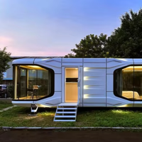 Villa extérieure préfabriquée Maison capsule modulaire mobile Espace commercial Dirigeable Capsule Maison conteneur modulaire