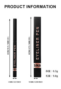 Crayon eyeliner en gel rétractable avec logo personnalisé taille-crayon étanche Eyeliner de couleur minérale noire nacrée pour les yeux - Product Image 3