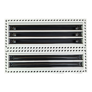 Diffuseur linéaire encastré pour plâtre avec lame réglable, grille d'aération linéaire dissimulée pour cloison sèche, taille personnalisée, système d'air frais - Product Image 2