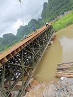 Panneau modulaire de haute qualité Ponts Bailey Équipement de construction à double voie pour le soudage par découpage lourd de structure en acier