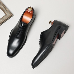 High End Men's Oxford <b>Shoes</b> Genuine Leather Handmade Lace-up Pointed Toe <b>Height</b> <b>Increasing</b> Winter Wedding Banquet Business - Product Image 2