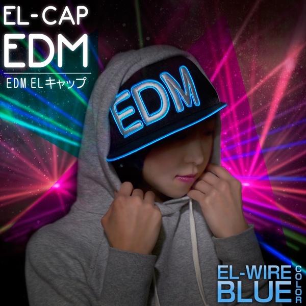 Sombreros de fiesta de algodón Snapback LED sombreros guay luz EL alambre de Bboy hip-hop club