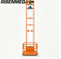 Risenmega Einzelschienen-Elektro-Lastenaufzug 400kg Q345B Manganstahl Stabil Platzsparend 7,5M Lager-Zwischengeschoss-Aufzug