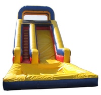 Glissière d'eau commerciale gonflable jaune à voie unique de luxe pour la location de fête d'enfants