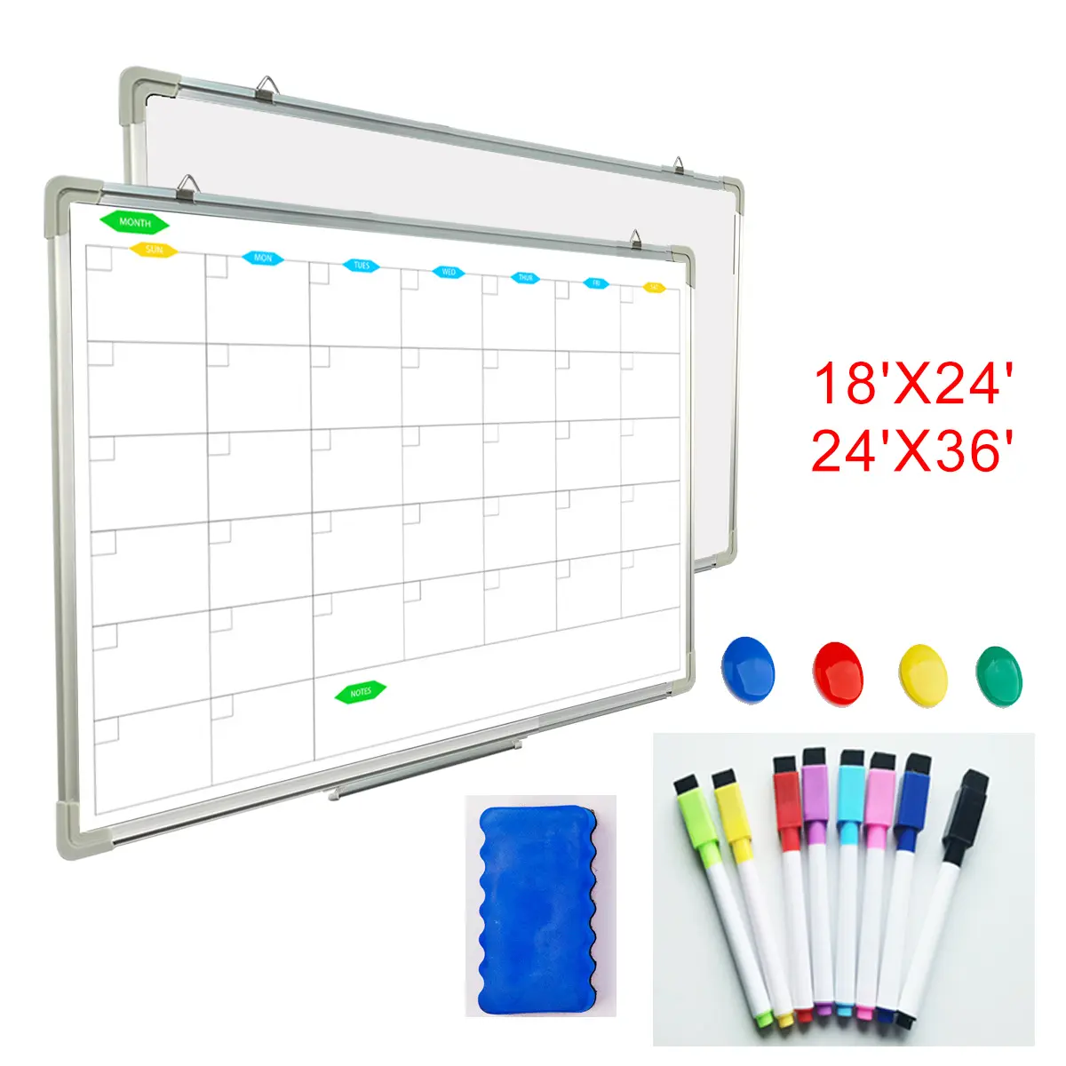 Dry Cleaning Schedule Weekly/Monthly Magnetic Schedule Whiteboard Calendar Erasable Message Board