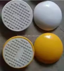 Espárragos de marcador de advertencia de carretera de mercado de Oriente Medio 4 6 pulgadas amarillo ojo de gato perno de carretera de cerámica - Product Image 5