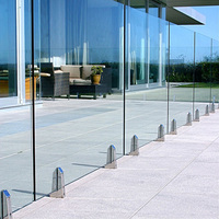 Balustrade de piscine moderne EKOO, rampe d'escalier réglable en acier inoxydable, garde-corps en verre