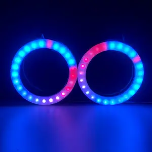 Kualitas tinggi Universal RGB mengejar cincin Halo 12V mata malaikat lampu untuk 2021 Dodge Challenger