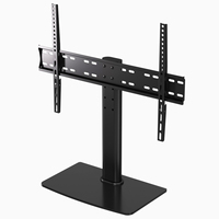 Base de TV Universal Negra Ajustable en Altura, Moderna y Económica, para Sala de Estar, VESA 400x400mm