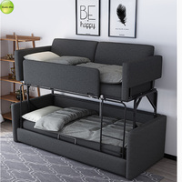 Ensemble de canapé-lit pliable moderne en tissu lin pour hôtel, appartement, salon
