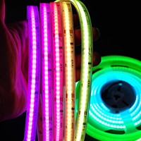 Bande LED COB adressable DC24V 784 LED/m WS2814 RGBW Pixel IP67 Tube en silicone étanche Bande lumineuse COB pour extérieur