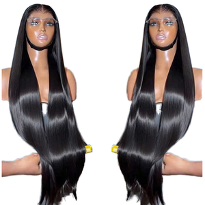 Descubra la belleza atemporal con las pelucas de cabello humano negro, que ofrecen una longitud elegante, un color intenso y una comodidad de uso excepcional. - Product Image 1
