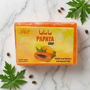 Savon naturel à la papaye Afrin enrichi aux huiles essentielles, éclaircissant la peau, anti-bronzage, pour une peau éclatante, savon de bain - Product Image 4