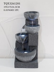 Fontaine solaire à LED pour <span class=keywords><strong>jardin</strong></span>, diamètre 36 cm, <span class=keywords><strong>bassin</strong></span> en résine, IP68, batterie au lithium, alimentée par l'énergie solaire - Product Image 1