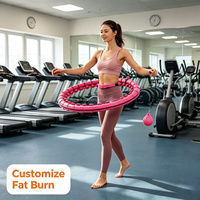 Hula Hoop Smart Ponderato per Fitness, Facile da Montare, per Perdita di Peso, per Adulti, Uomini, Donne, Studenti, Bambini, Montaggio Semplice