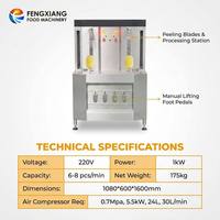 Dubbelkopige ananas schilmachine FXP-99 rechtstreeks van de fabriek Nanas fruit schilmachine 6-8 stuks/min Geoptimaliseerd voor diverse soorten fruit