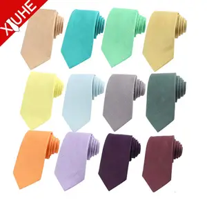 Corbata de tela de lino 100% personalizada, alta calidad, venta al por mayor