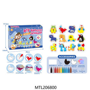 Stiker Gambar perlengkapan seni DIY kreatif mainan perjalanan permainan warna-warni seni Foil kerajinan untuk anak-anak - Product Image 6