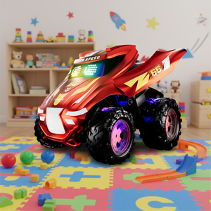 Auto Giocattolo RC 10CH per Interni ed Esterni - Acrobazie con Spray, Danza e Rotazioni a 360°, Luci e Musica Integrate, Cavo USB - Product Image 1