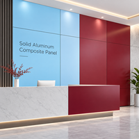 Panneau composite en aluminium massif de 6 mm, 1500x3000 mm, gris métallisé, résistant aux UV, anti-décoloration, pour l'extérieur des hôtels